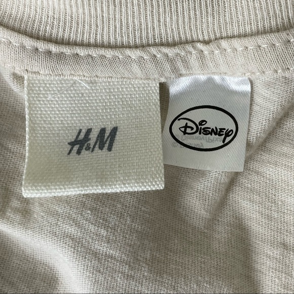 DISNEY X H&M MICKEY MOUSE GRAPHIC T-SHIRT CREAM BLACK RED T-SHIRT - Picture 5 of 5
